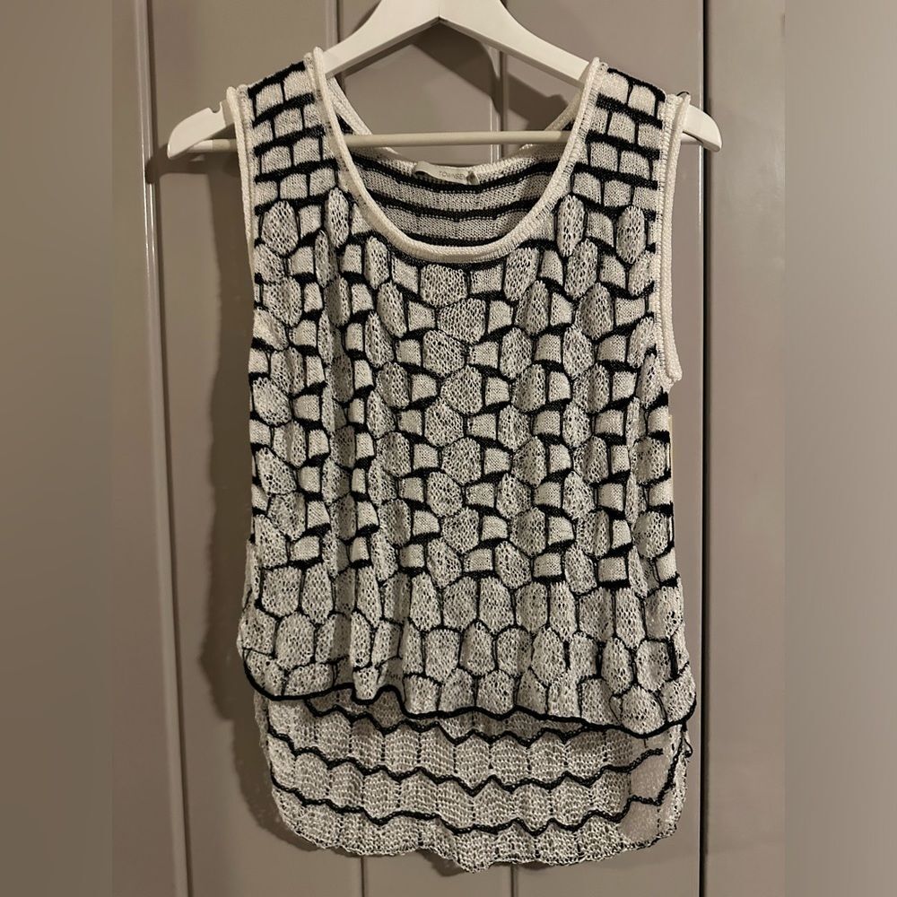 High low Netted mesh small tank top